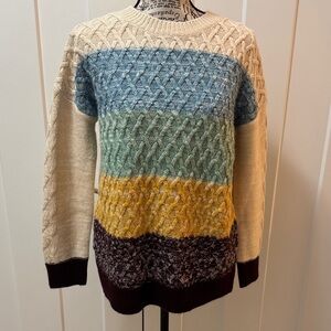 St. John's Bay Multicolor Cable Knit Sweater